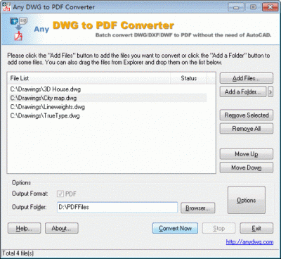 Any DWG to PDF Converter Standard